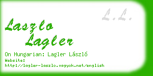 laszlo lagler business card