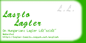 laszlo lagler business card